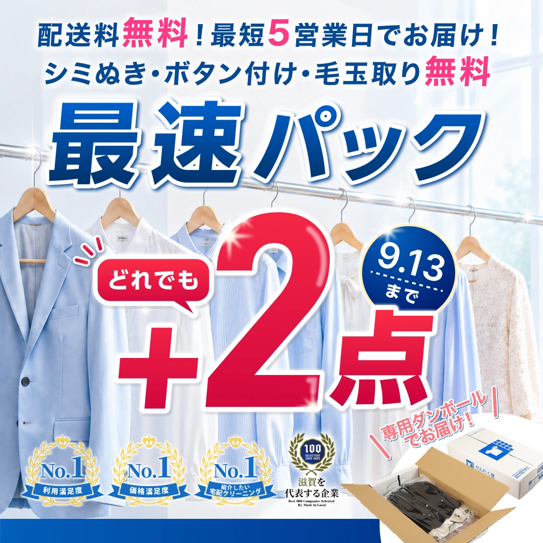 【せんたく便 最速パック】配送料無料・最短5営業日でお届け 今ならどれでも+2点
